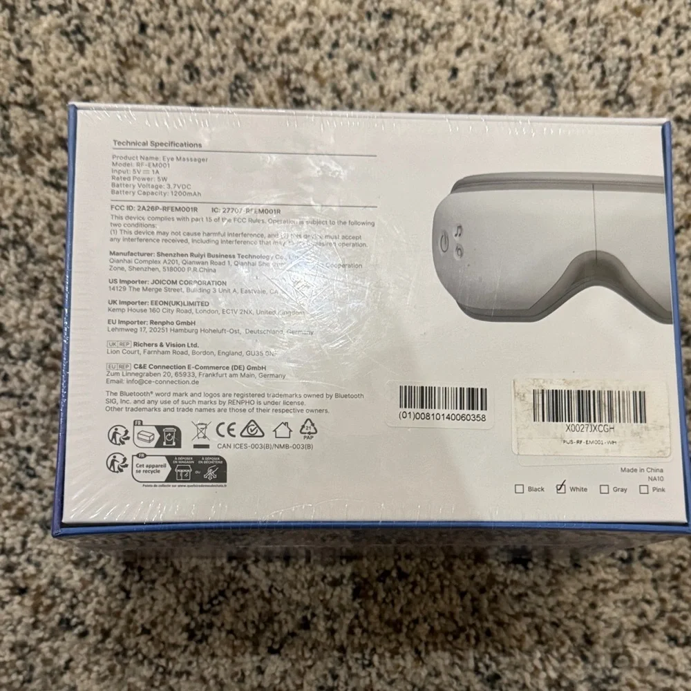 Eye Massager with Heat - White